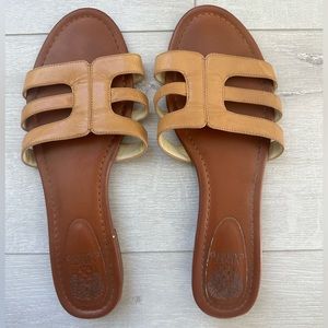 Vince Camuto Graciela Tan Leather Slides